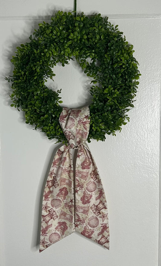 4th of July Toile floral Cotton Wreath Sash