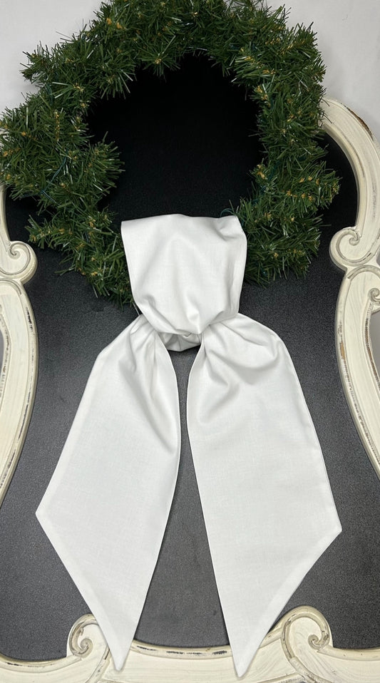 White or Ivory Cotton Wreath Sash