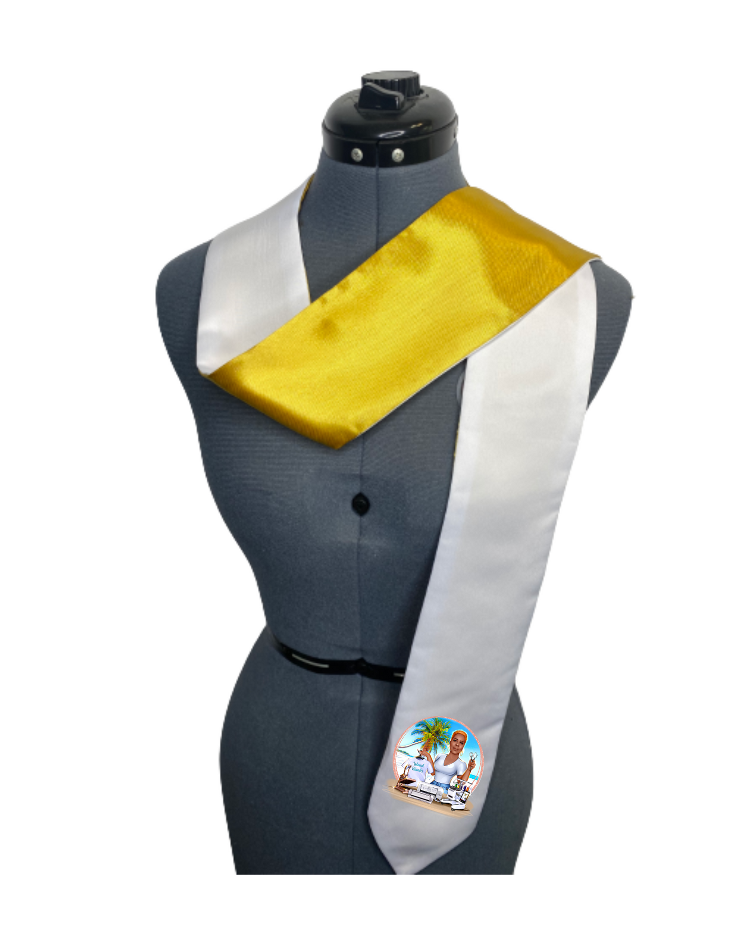 Two -toned Sublimation Graduation Stole Blank