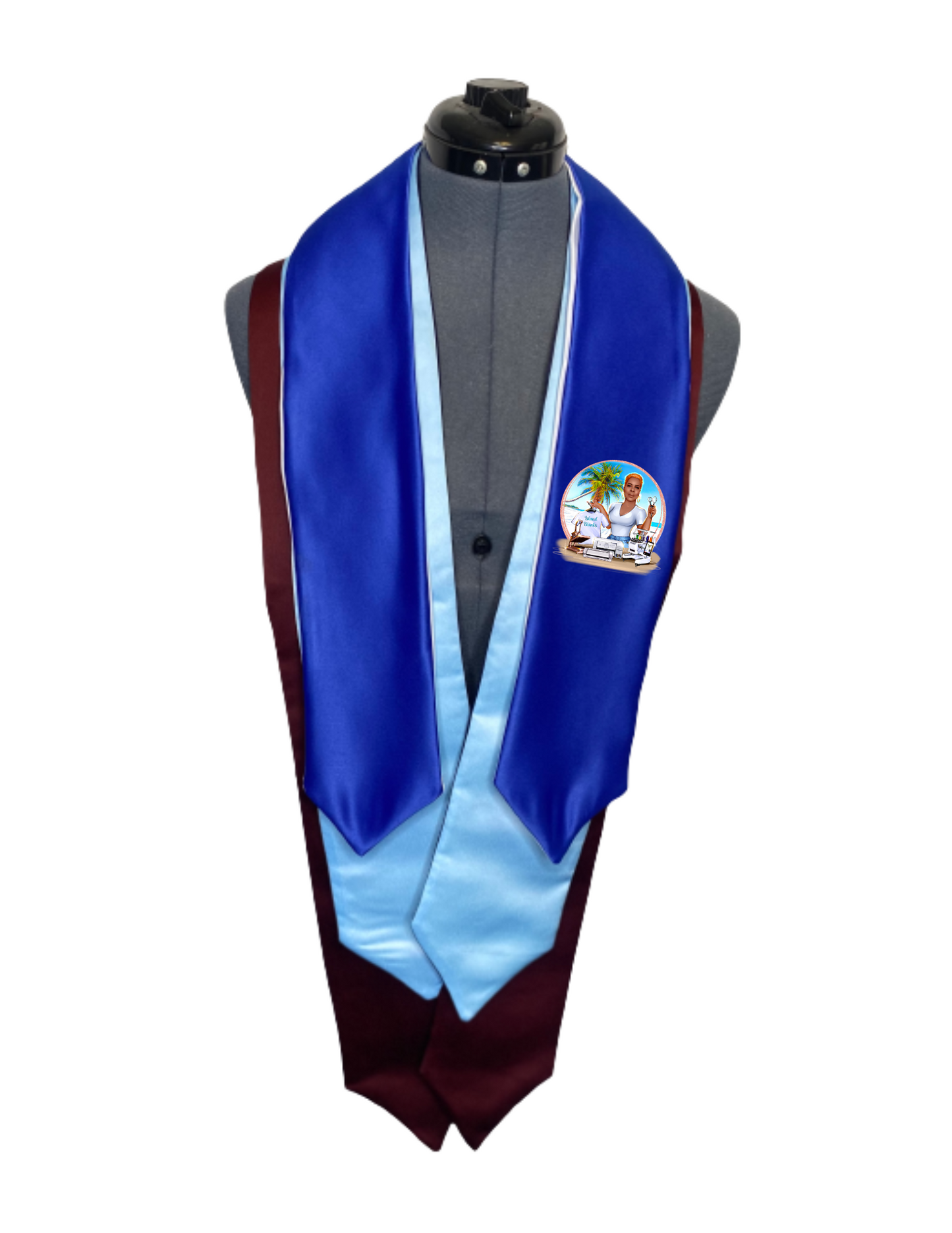 Two -toned Sublimation Graduation Stole Blank